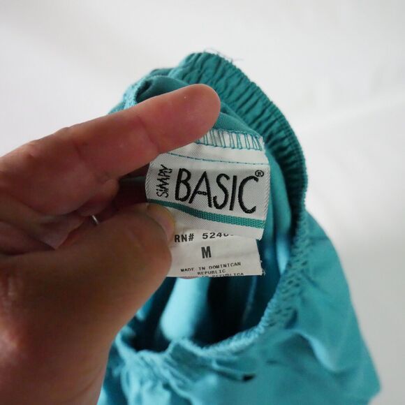 Simply Basic Womens Size M Teal Blue Pull-on Scrub Pants w Elastic Waist - Picture 3 of 10